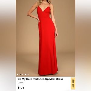 Red formal gown